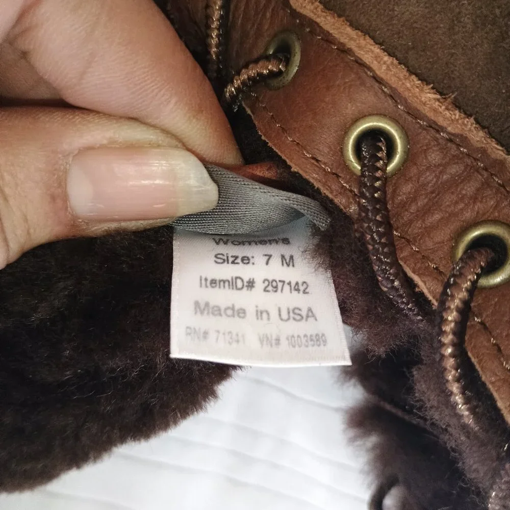 LL BEAN Signature Wicked Good Shearling Duck Boots Women's 7